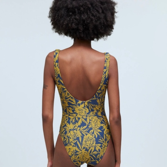 Madewell One-piece Scoopneck Floral Swimsuit NWT - Picture 3 of 6